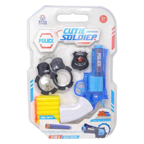 2-in-1 Police Suction Dart & Water Gun Set